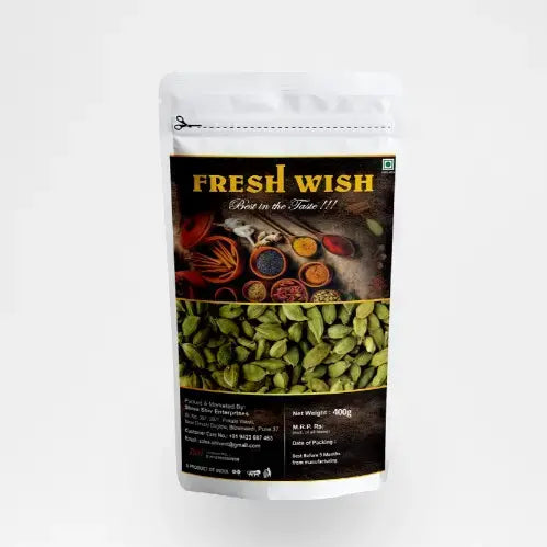 Fresh Wish Whole Green Cardamom (Elachi) - 400 gms