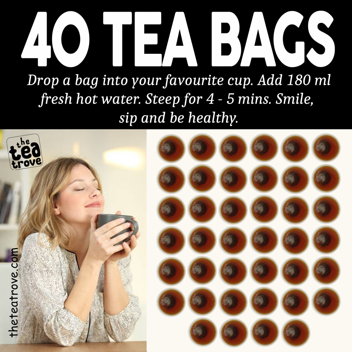 Earl Grey Tea Bags - 40 Eco-Friendly Tea Bags