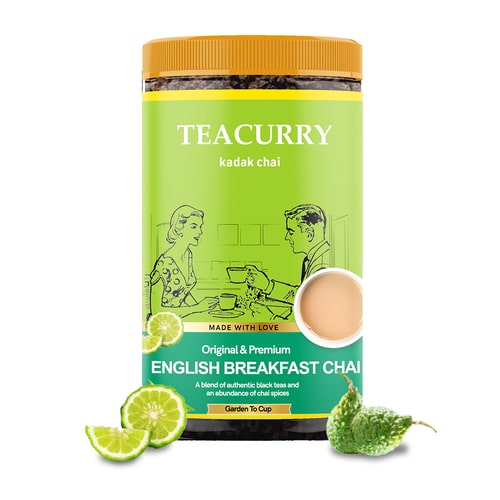 English Breakfast Chai - 100% Natural English Breakfast Flavoured Chai Tea for Mood, Energy | With Bergamot