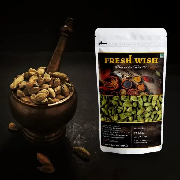 Fresh Wish whole green cardamom (Elachi) - 200 gms