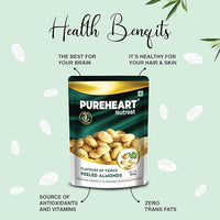 Pureheart Nutreat Crunchy Flavoured Peeled Almonds – Flavours of Venice, Premium California Whole Blanched Almond Nuts, Without Skin Dried Badam