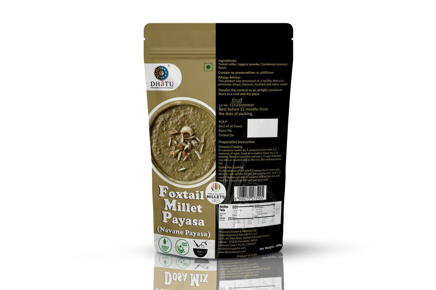 Dhatu Navane (Foxtail Millet) Payasa Mix - 200 gms