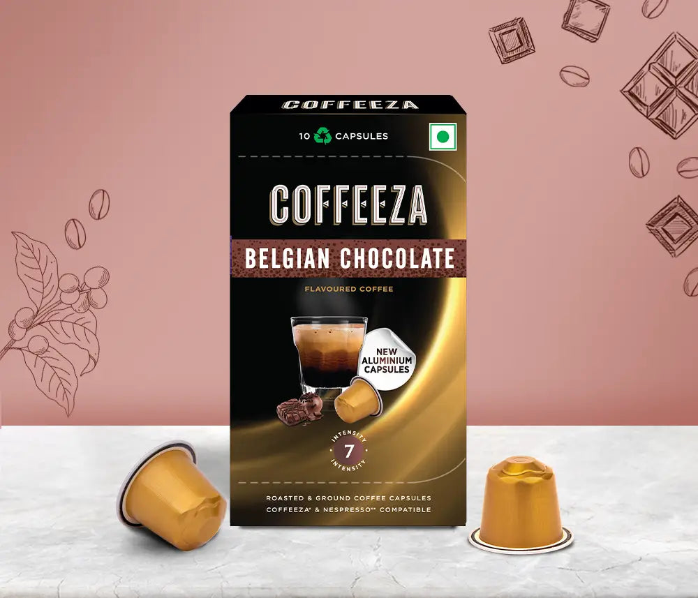 Belgian Chocolate 100% Arabica Flavoured Aluminium Coffee Capsules (Limited Edition)