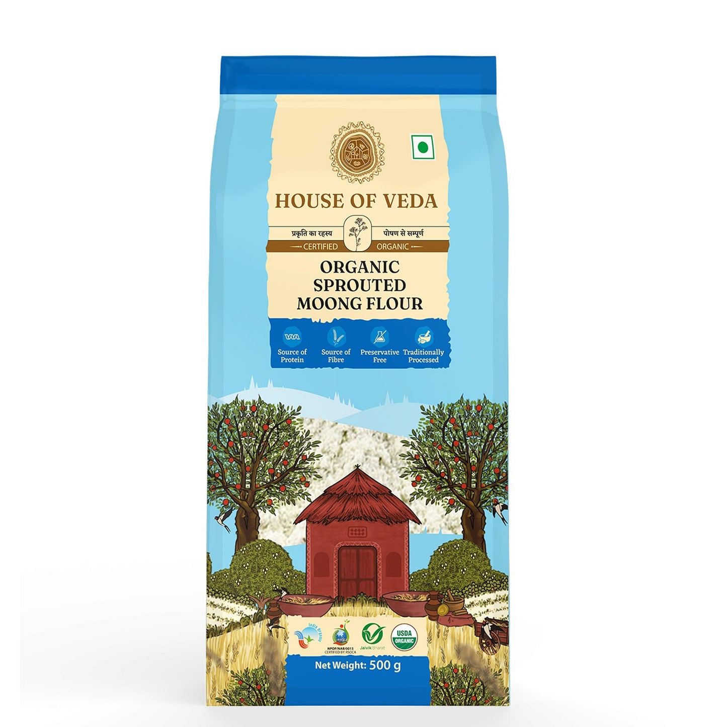 Organic Sprouted Moong Flour 500g