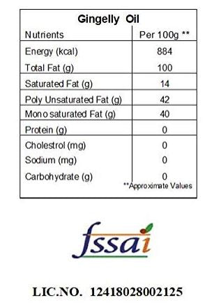 Cold Pressed Gingelly/Sesame Oil