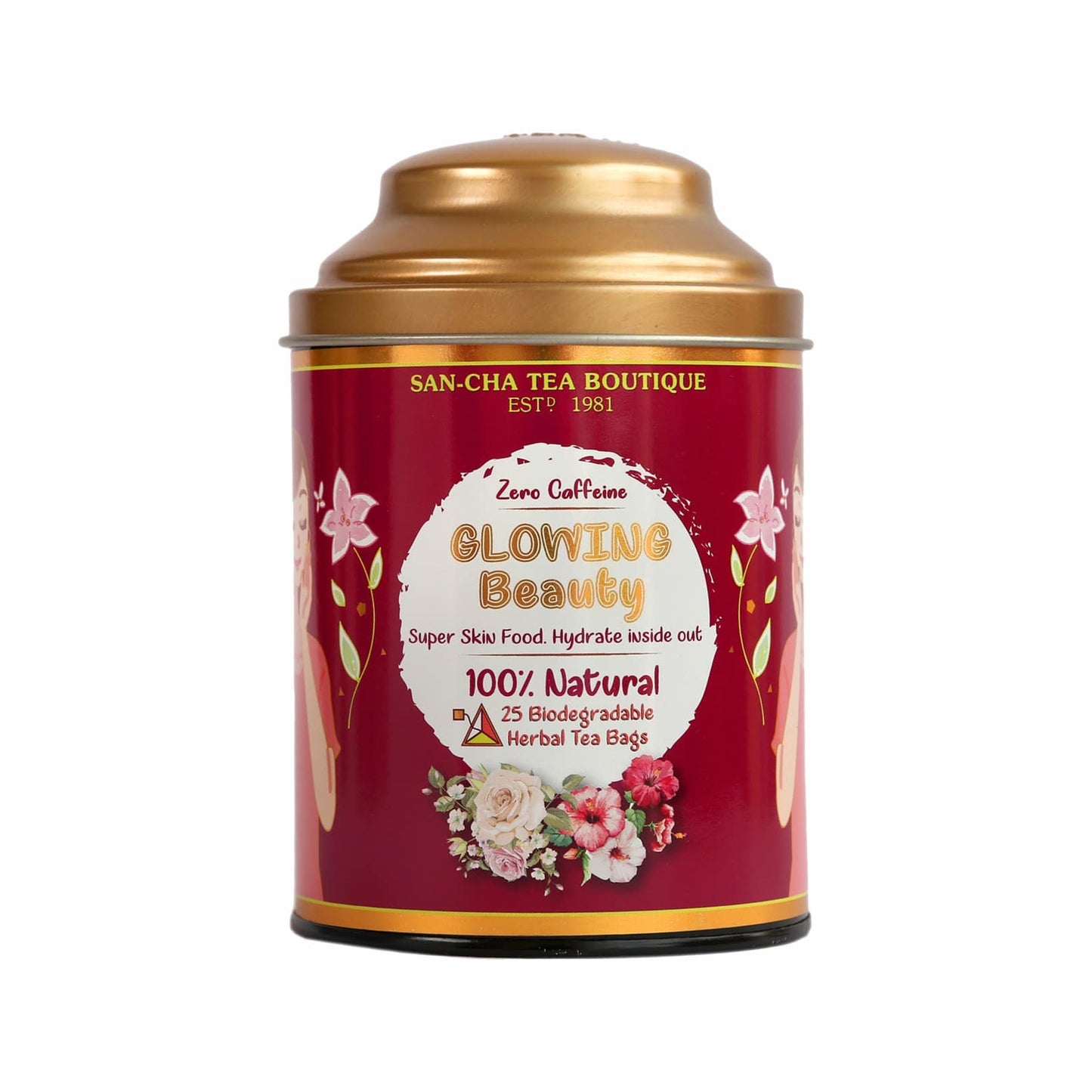 Glowing Beauty Caffeine Free Herbal Tea