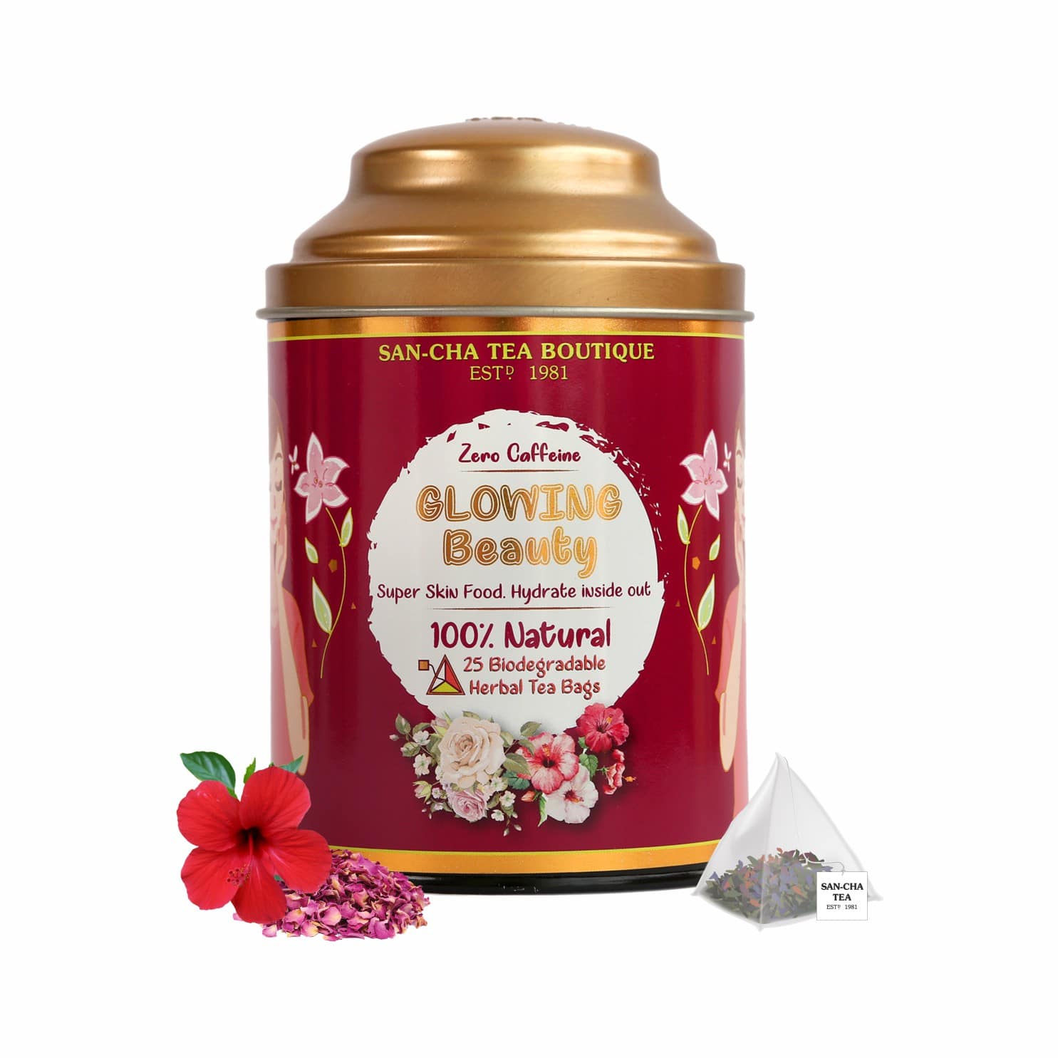 Glowing Beauty Caffeine Free Herbal Tea