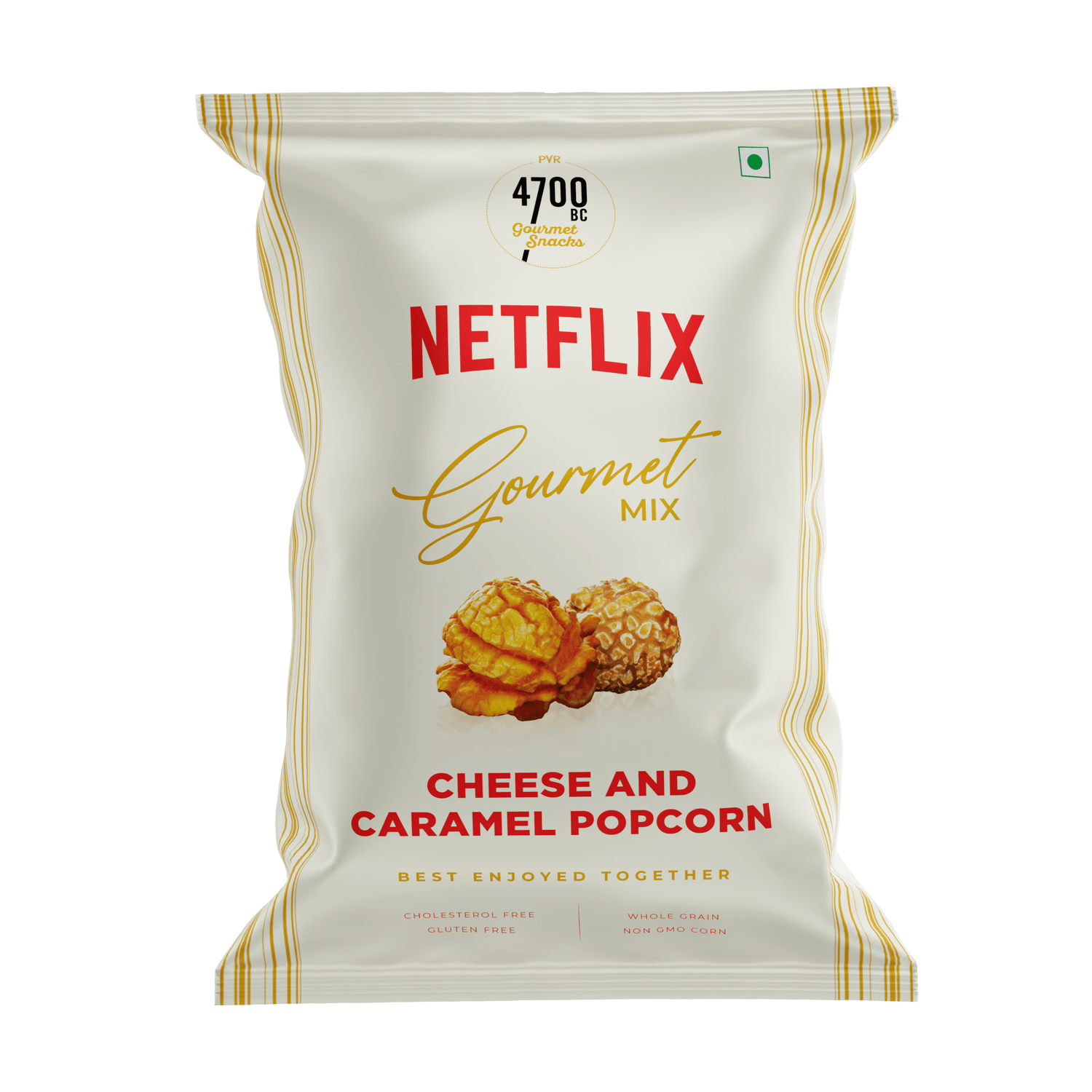 4700BC x Netflix, Gourmet, Cheese & Caramel  Popcorn, 50g (Pack of 6)