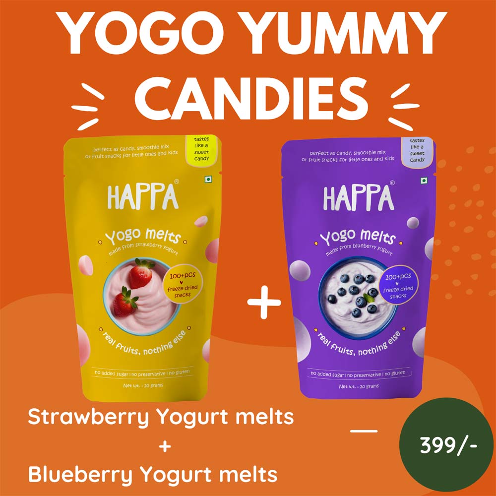 Happa Yogo Melts - Strawberry & Blueberry Yogurt Melts Tastes like candies