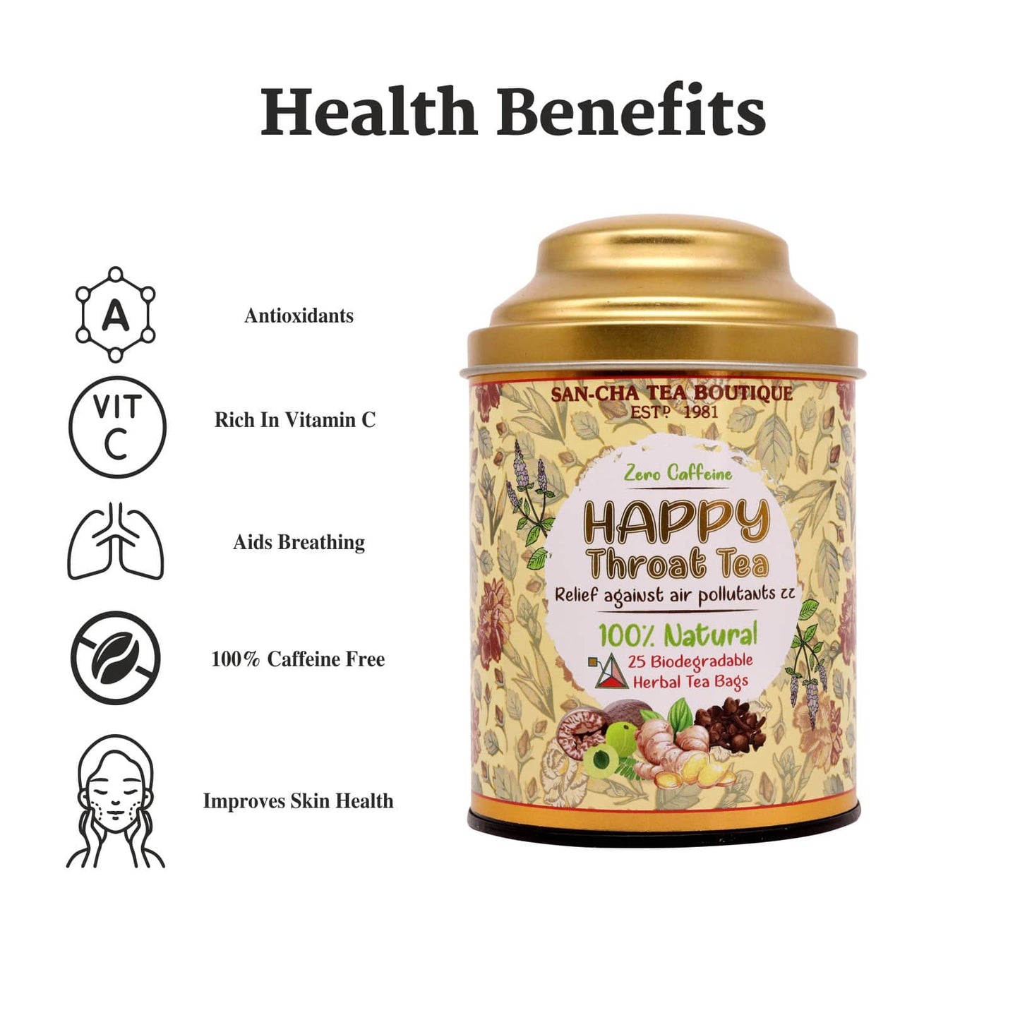 Happy Throat Caffeine Free Herbal Tea