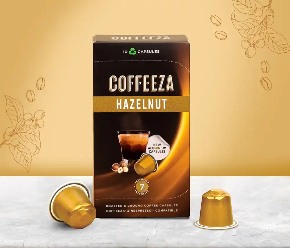 Hazelnut  100% Arabica Flavoured Aluminium Coffee Capsules