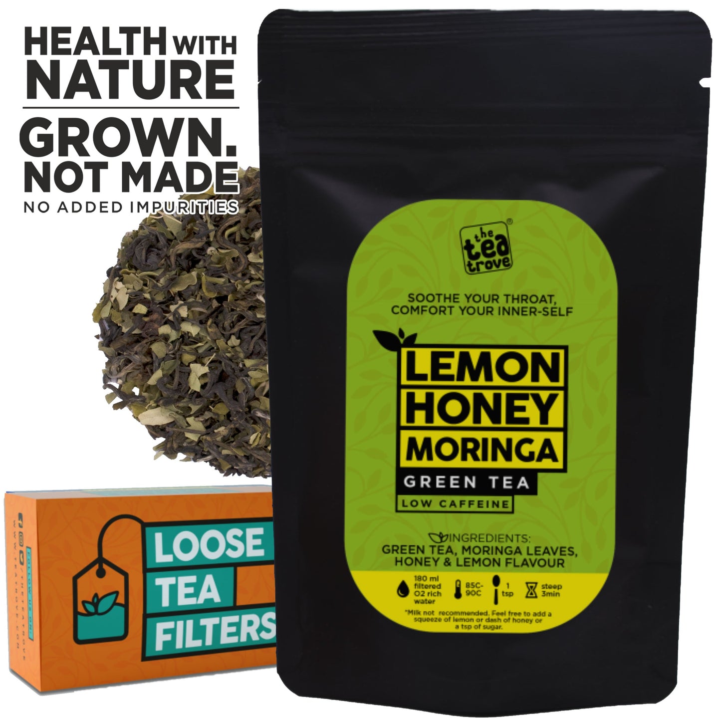 Honey Lemon Moringa Tea (100g, 50 Cups)