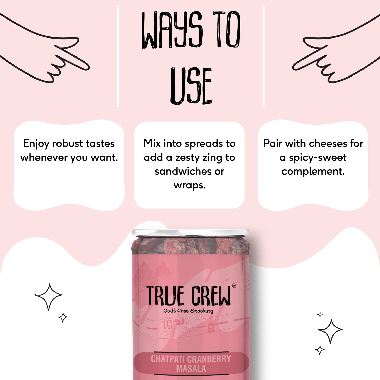 TRUE CREW Chatpati Cranberry Masala 100 g Jar