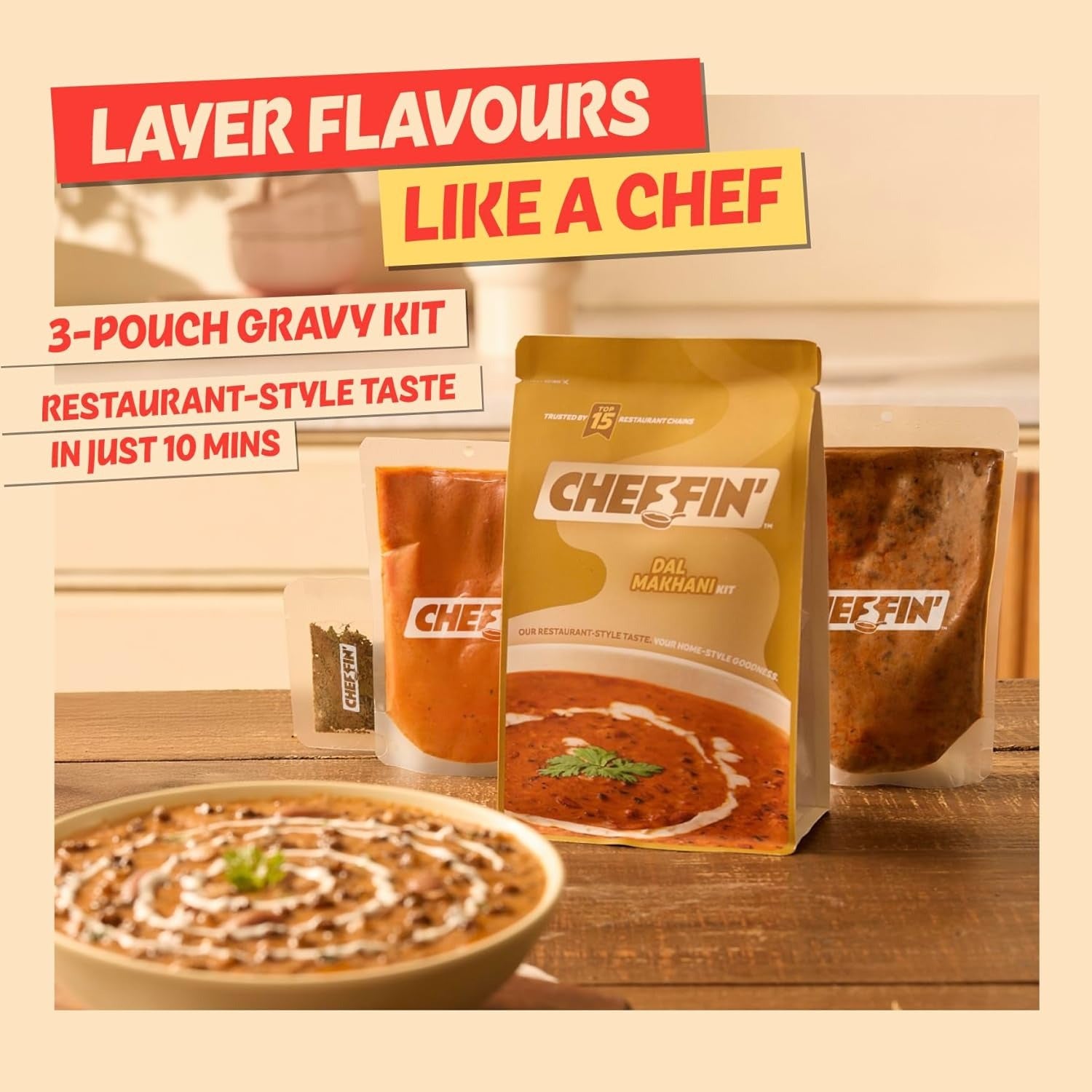 Cheffin Dal Makhani Kit Ready To Cook in 10 mins - 300 gms - Veeha Foods