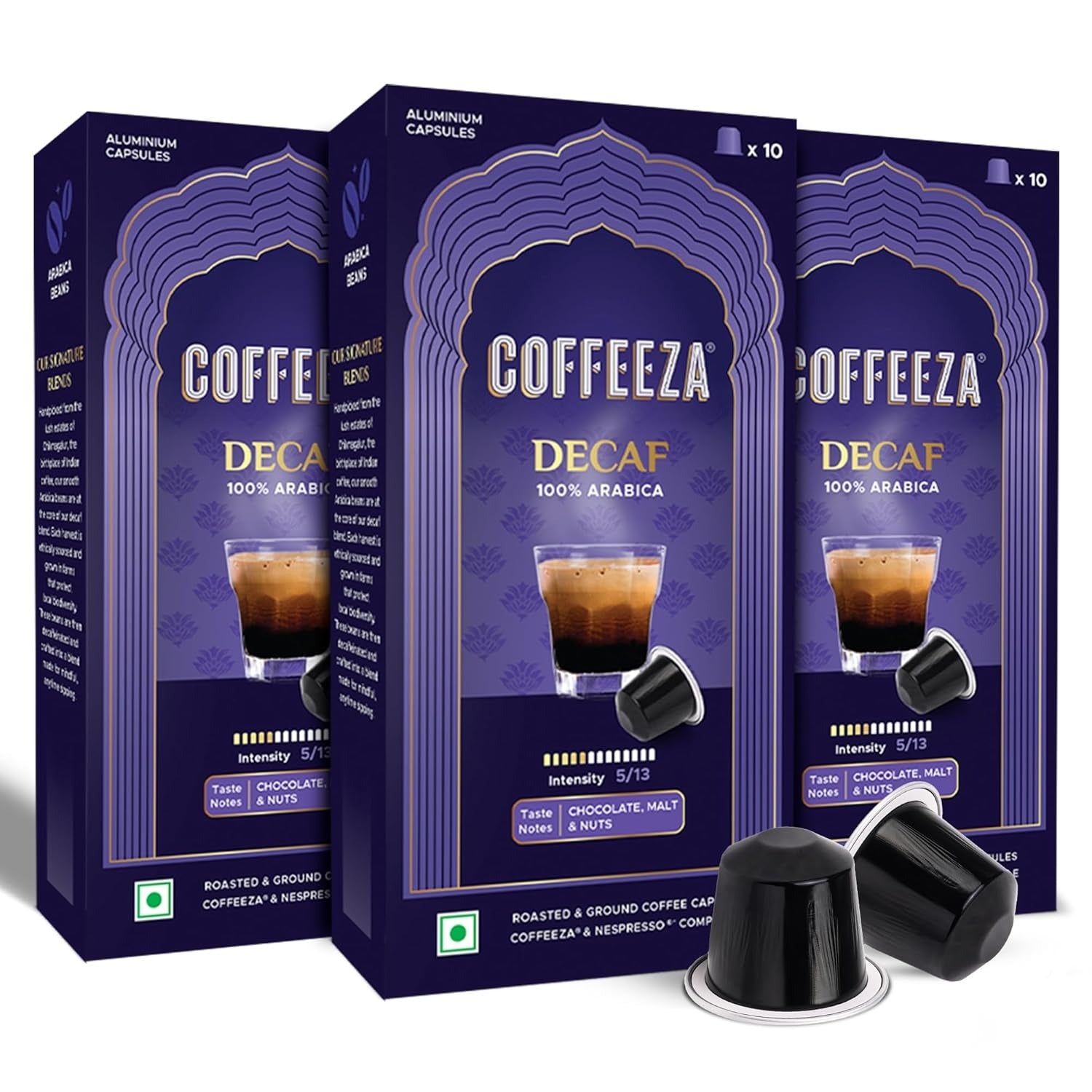 Coffeeza Decaf Aluminium Coffee Capsules - Veeha Foods