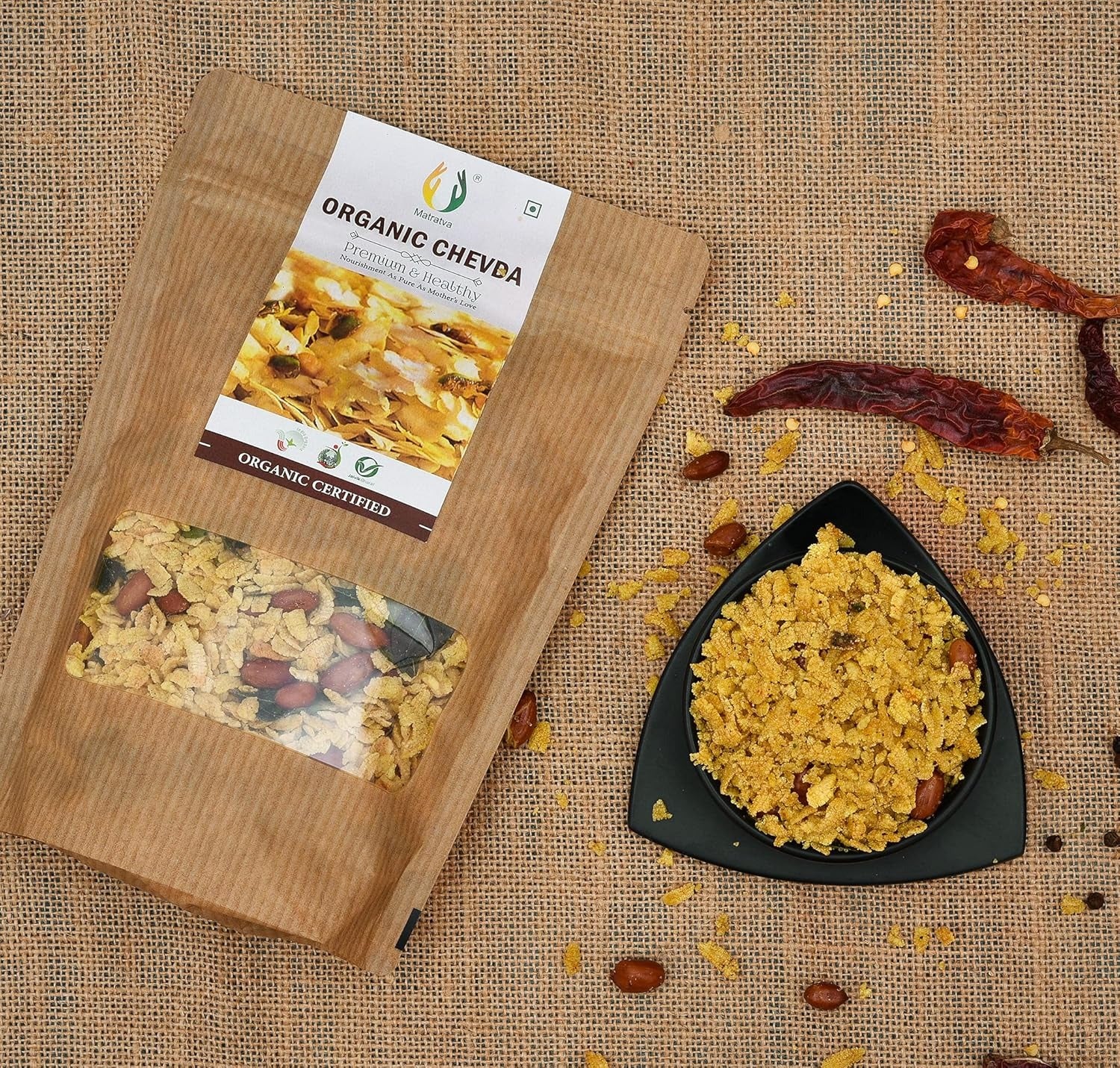 Matratva Organic Chevda Namkeen - Veeha Foods