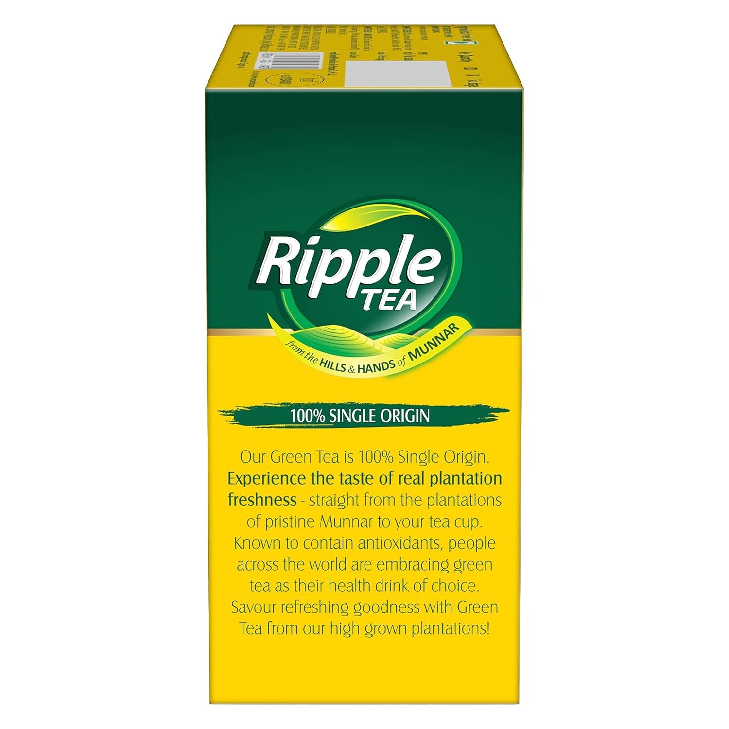 Ripel Tea Ripple Green Tea Bags - 100 Bags | Honey Lemon Flavour | 1.3gm Each ...