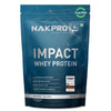 NAKPRO Impact Whey Protein Isolate & Concentrate Blend 53% Protein with Added Enzymes & Vitamins