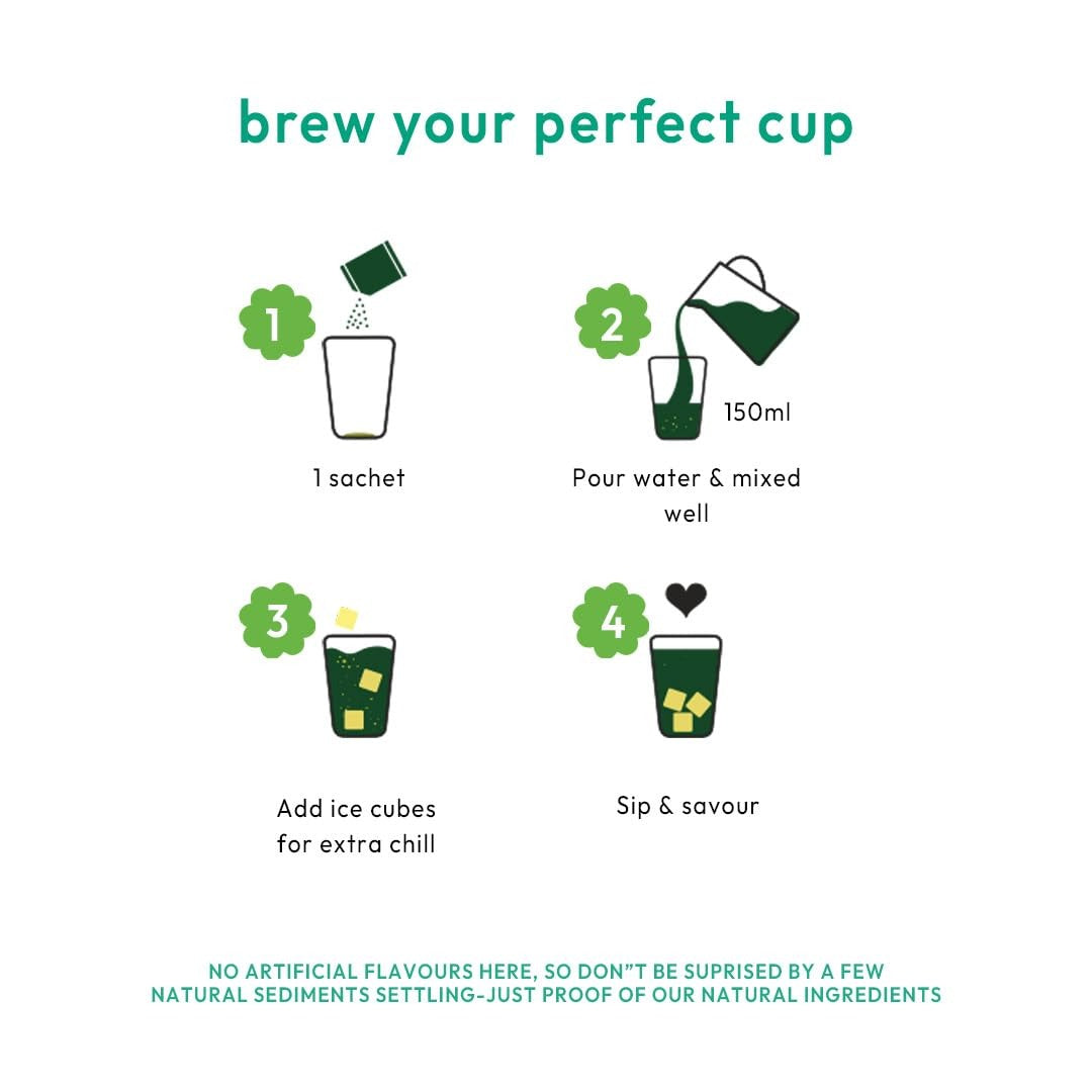 Woolah Prebiotic Lemon Masala Iced Green Tea - Veeha Foods