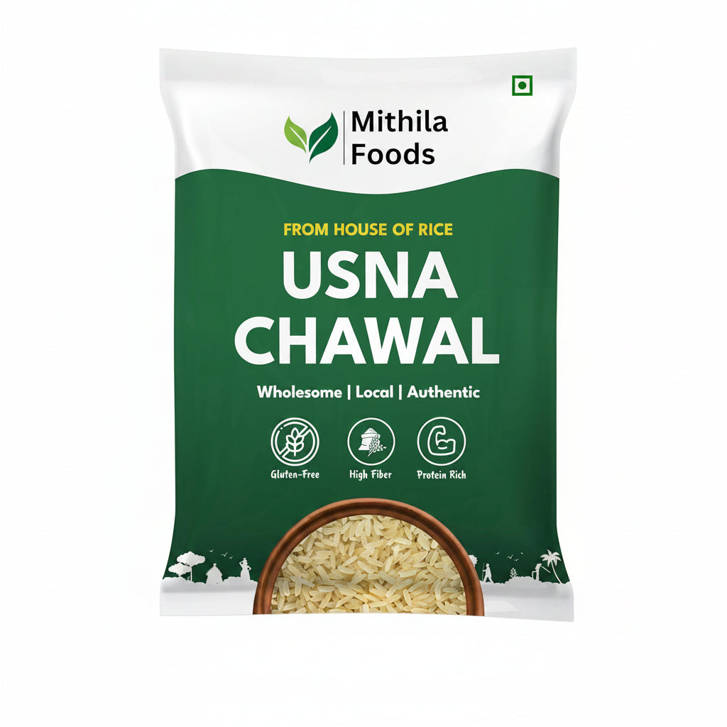 Mithila Foods Usna Chawal - Authentic Bihari Parboiled Rice - Veeha Foods
