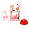Mo's Bakery Valentines Day Pink Gift Box with Raspberry Cookies, Rose Flower Candle - 300g