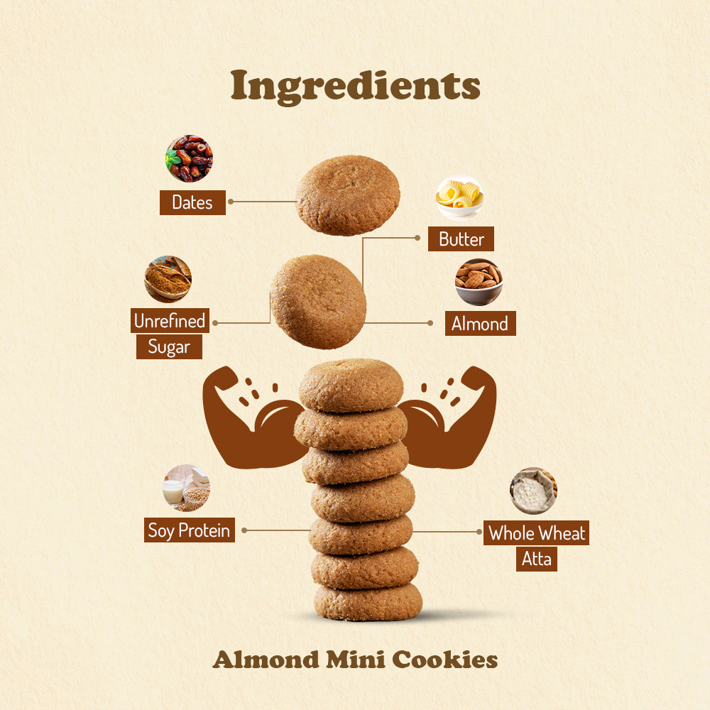 Almond Protein Mini Cookies - 150gms