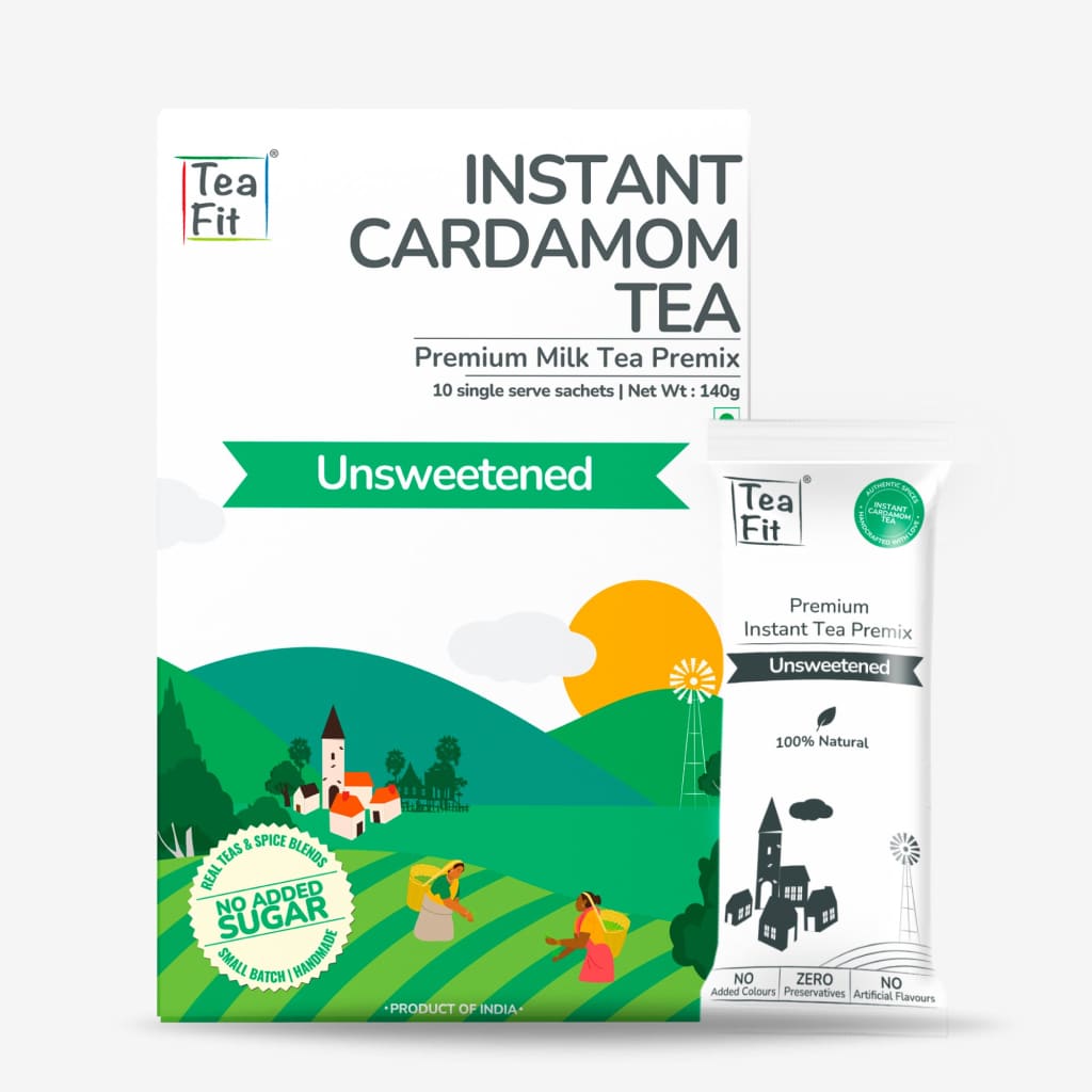 Instant Cardamom Tea Premix - Unsweetened