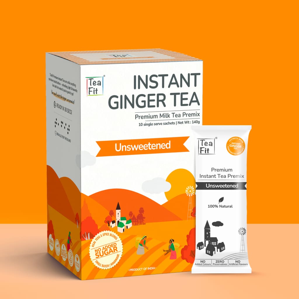 Instant Ginger Tea Premix - Unsweetened