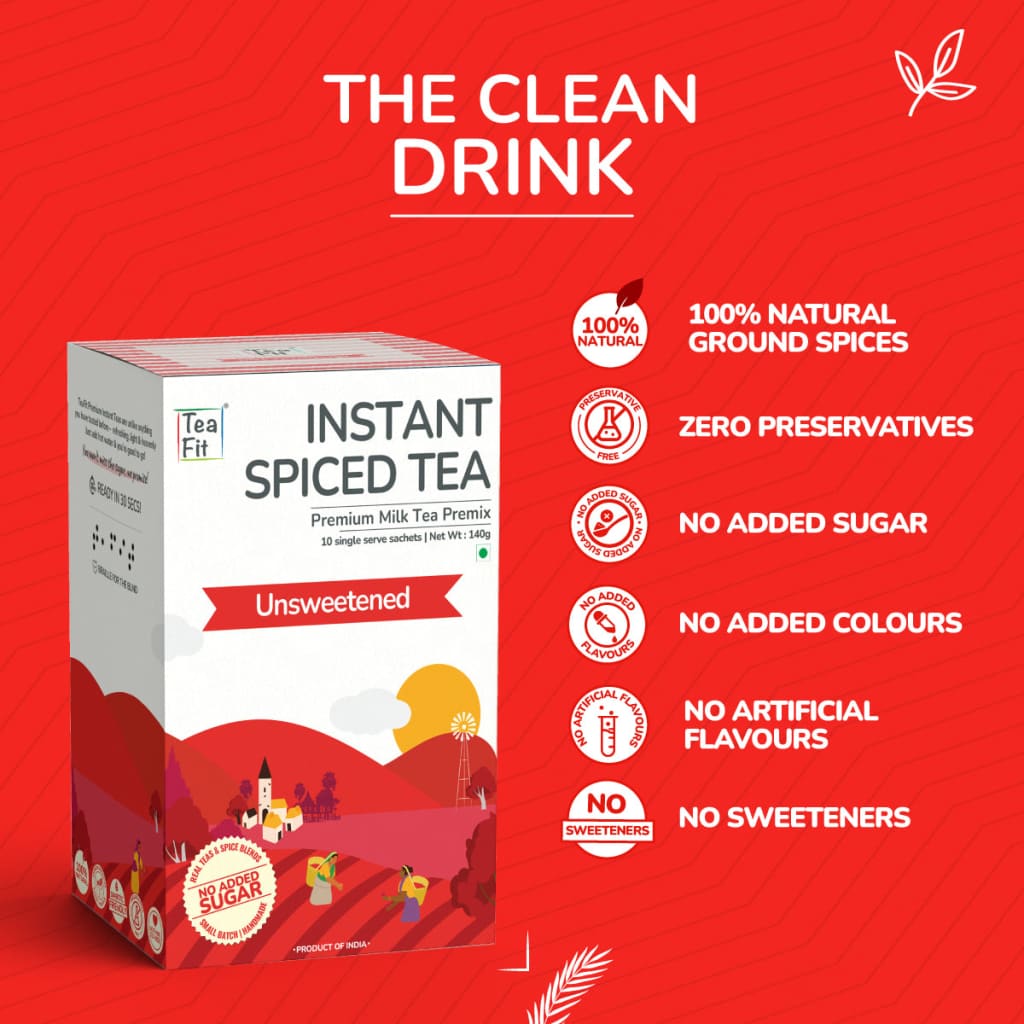 Instant Masala Tea Premix - Unsweetened