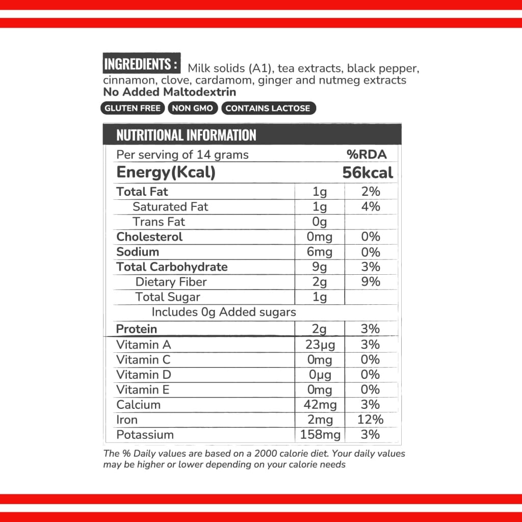 Instant Masala Tea Premix - Unsweetened