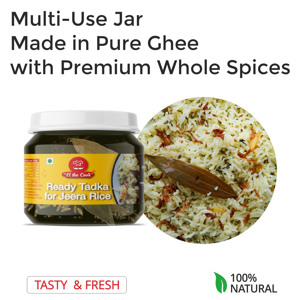 Jeera Rice Tadka Jar - 180g