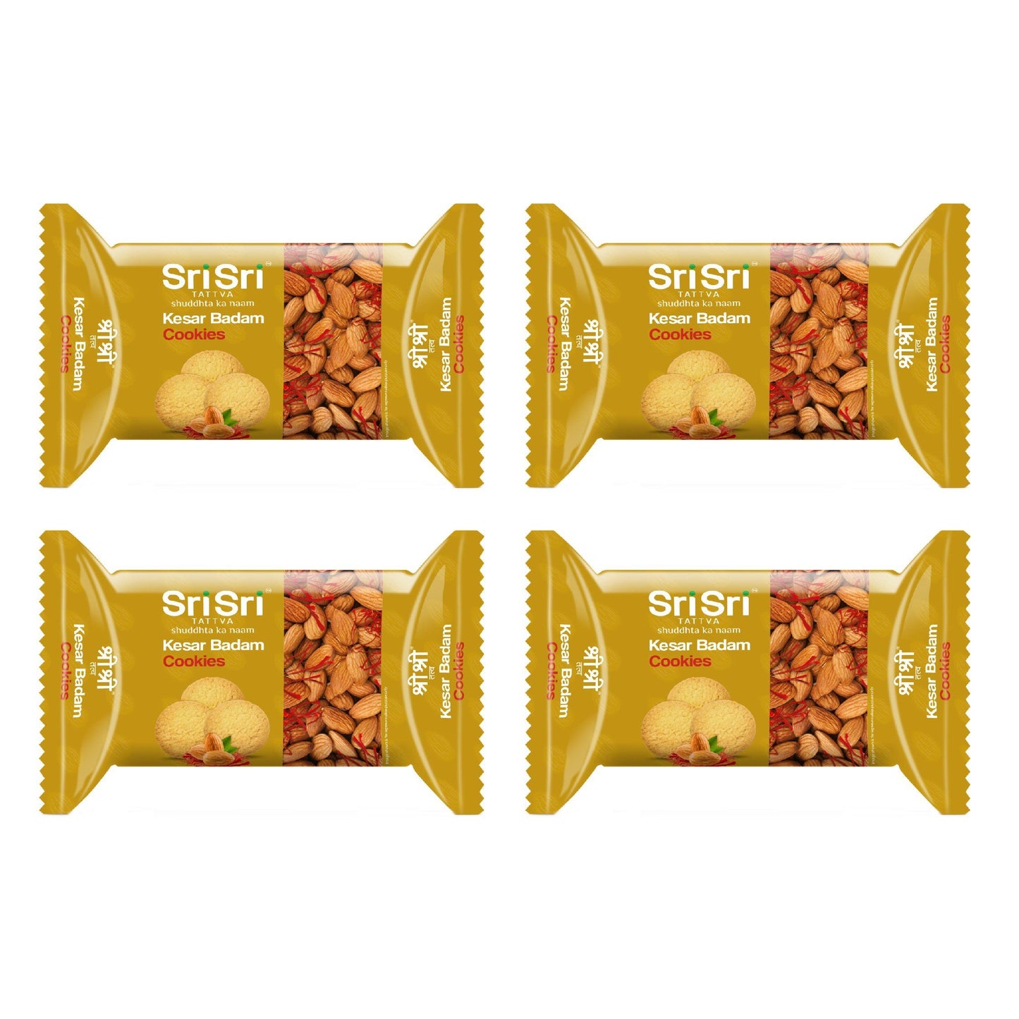 Kesar Badam Cookies, 50 g (Pack of 4)