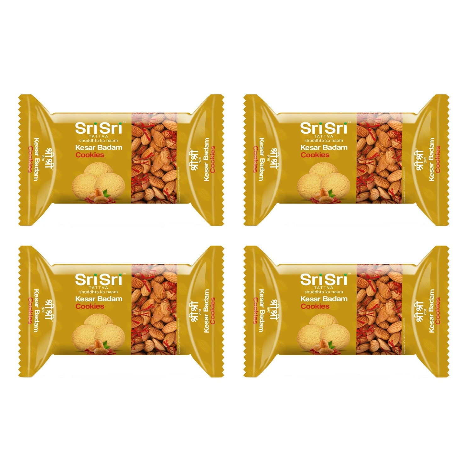 Kesar Badam Cookies, 50 g (Pack of 4)