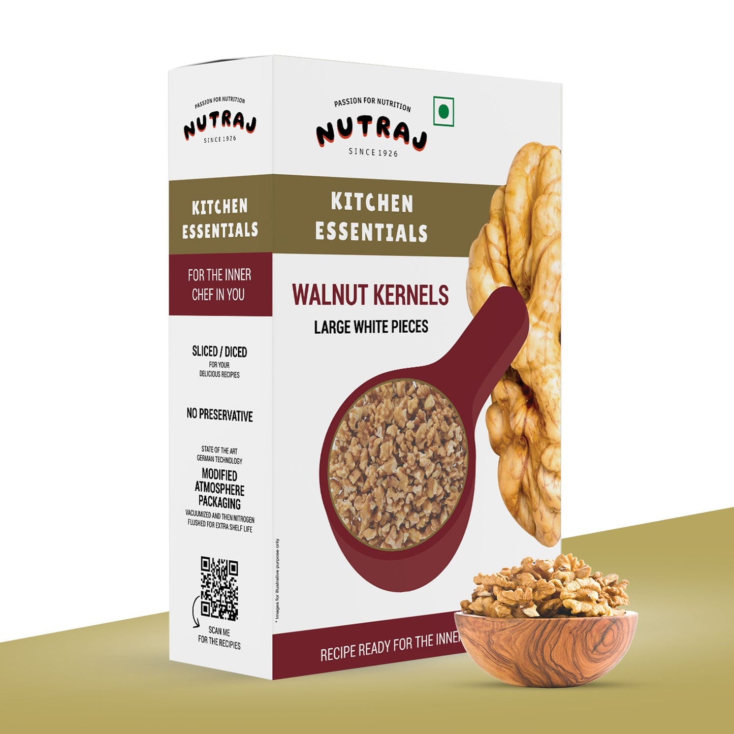 Nutraj Kitchen Essentials Broken Walnut Kernels 200gm