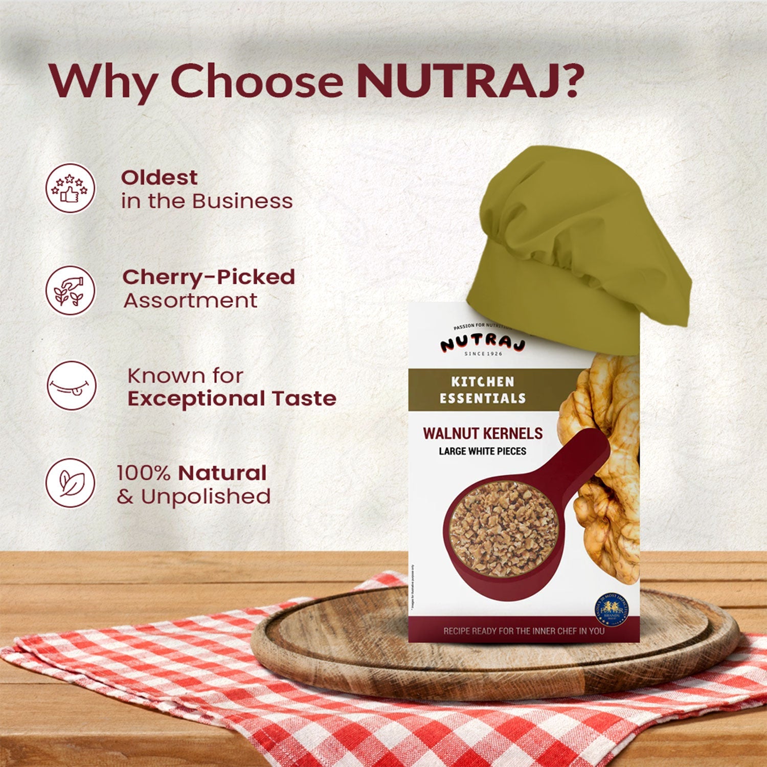 Nutraj Kitchen Essentials Broken Walnut Kernels 200gm