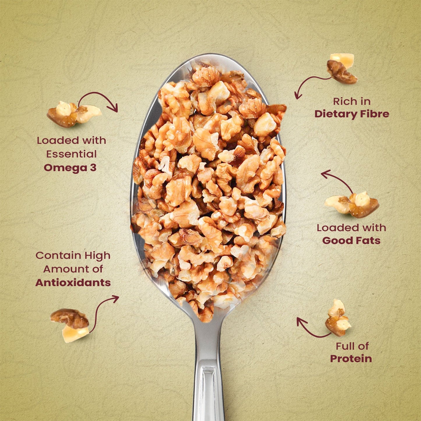 Nutraj Kitchen Essentials Broken Walnut Kernels 200gm