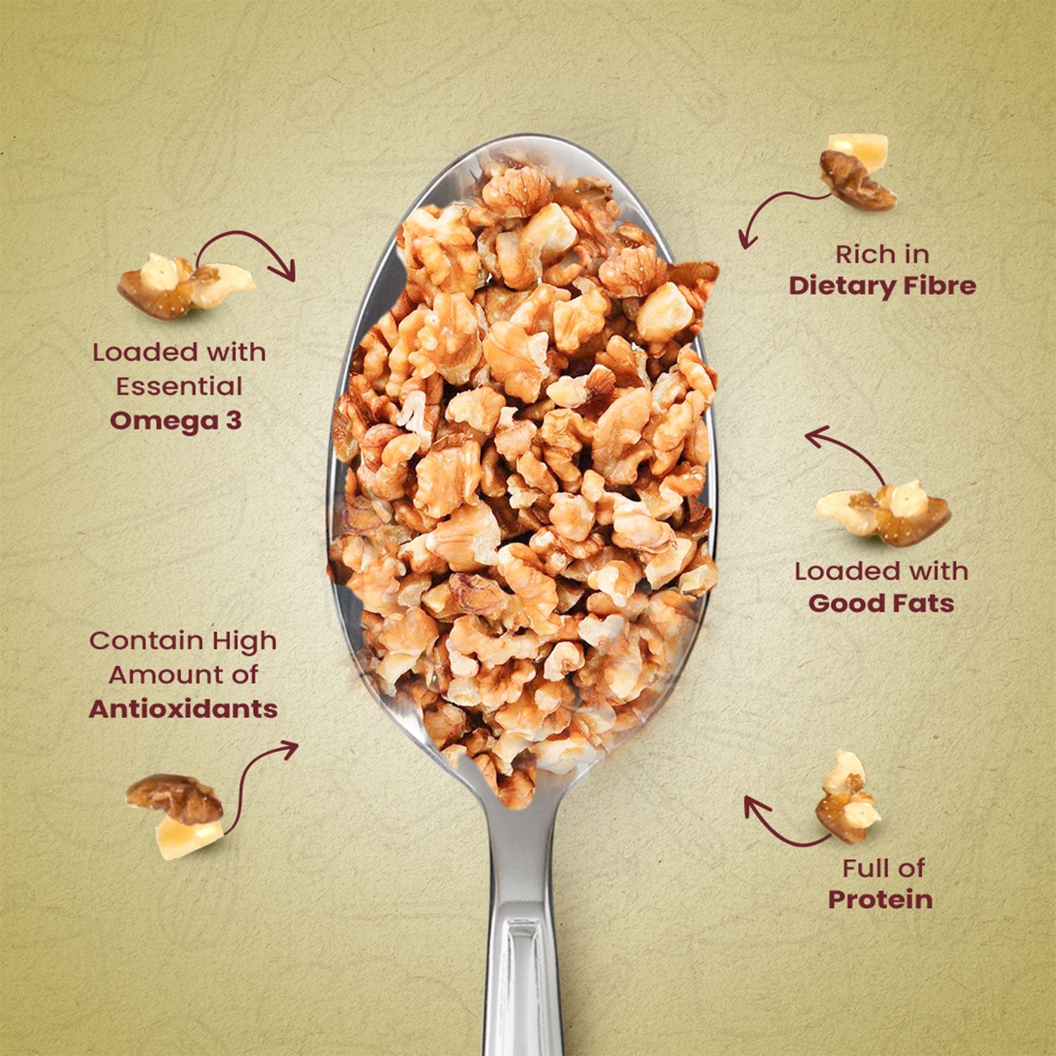 Nutraj Kitchen Essentials Broken Walnut Kernels 200gm