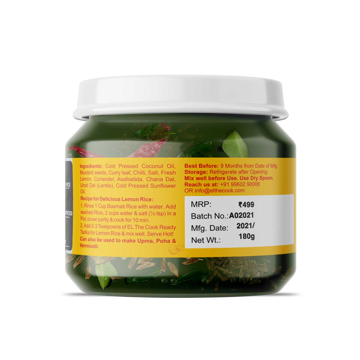 Lemon Rice Tadka Jar - 180g