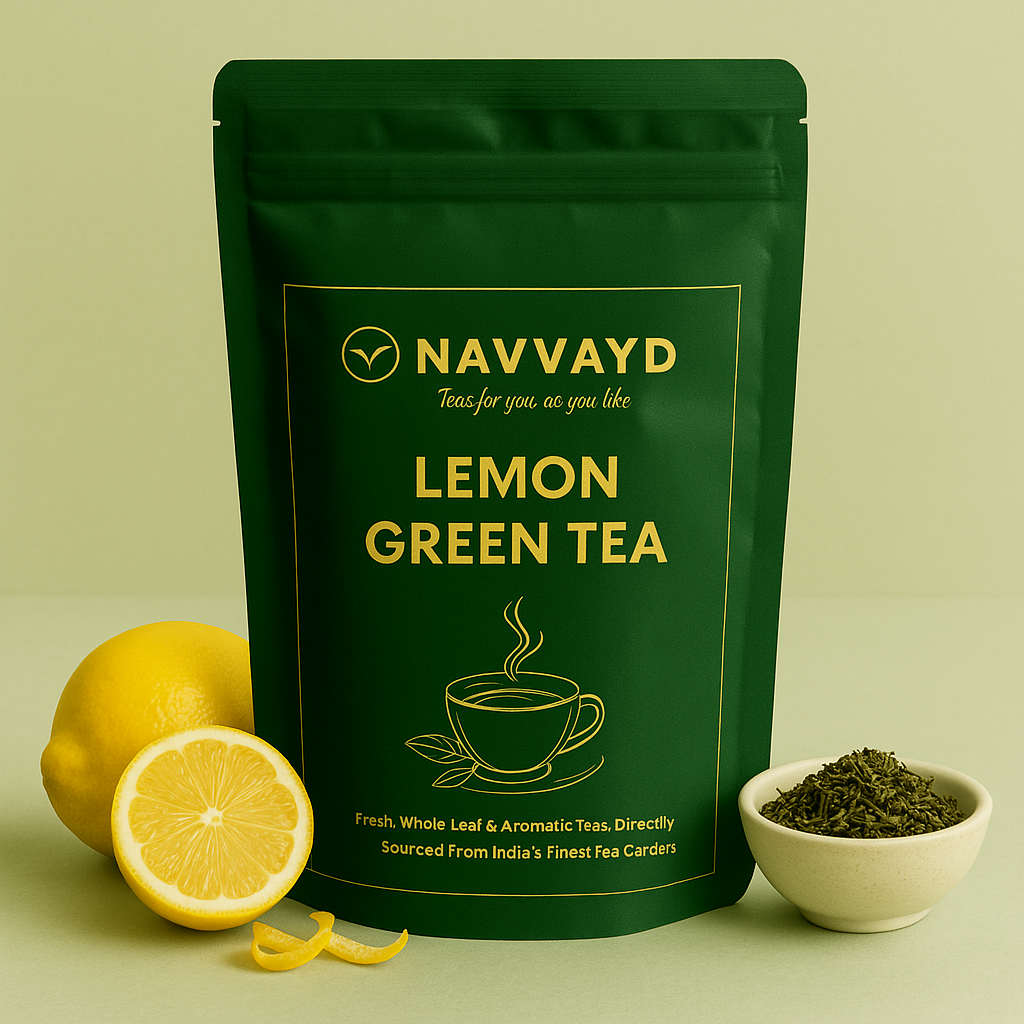 Navvayd Lemon Green Tea - 100 gms - Veeha Foods