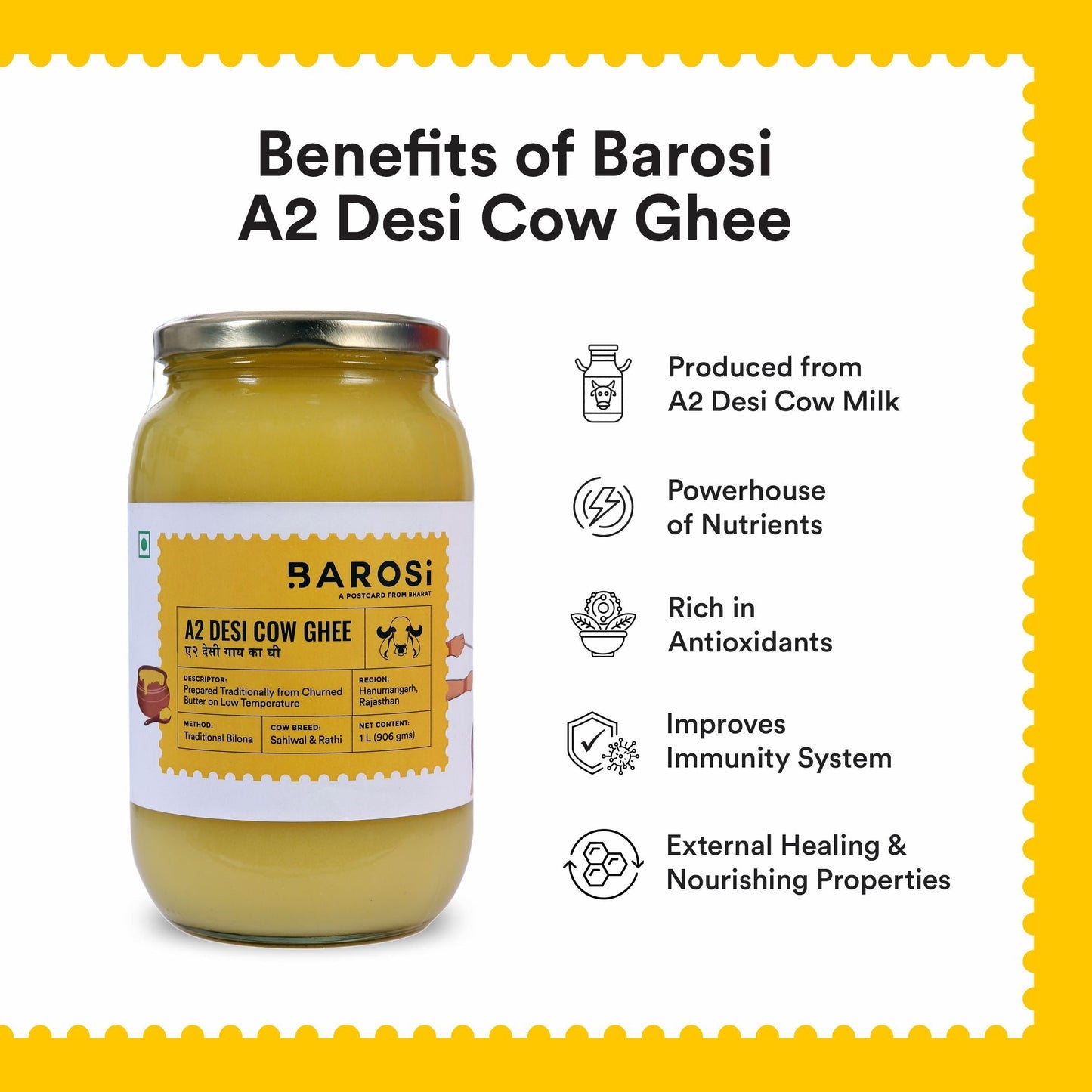 A2 Desi Cow Ghee 1 Ltr