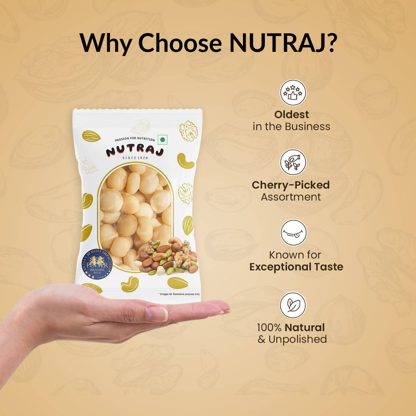 Nutraj Macadamia Nuts 100gm