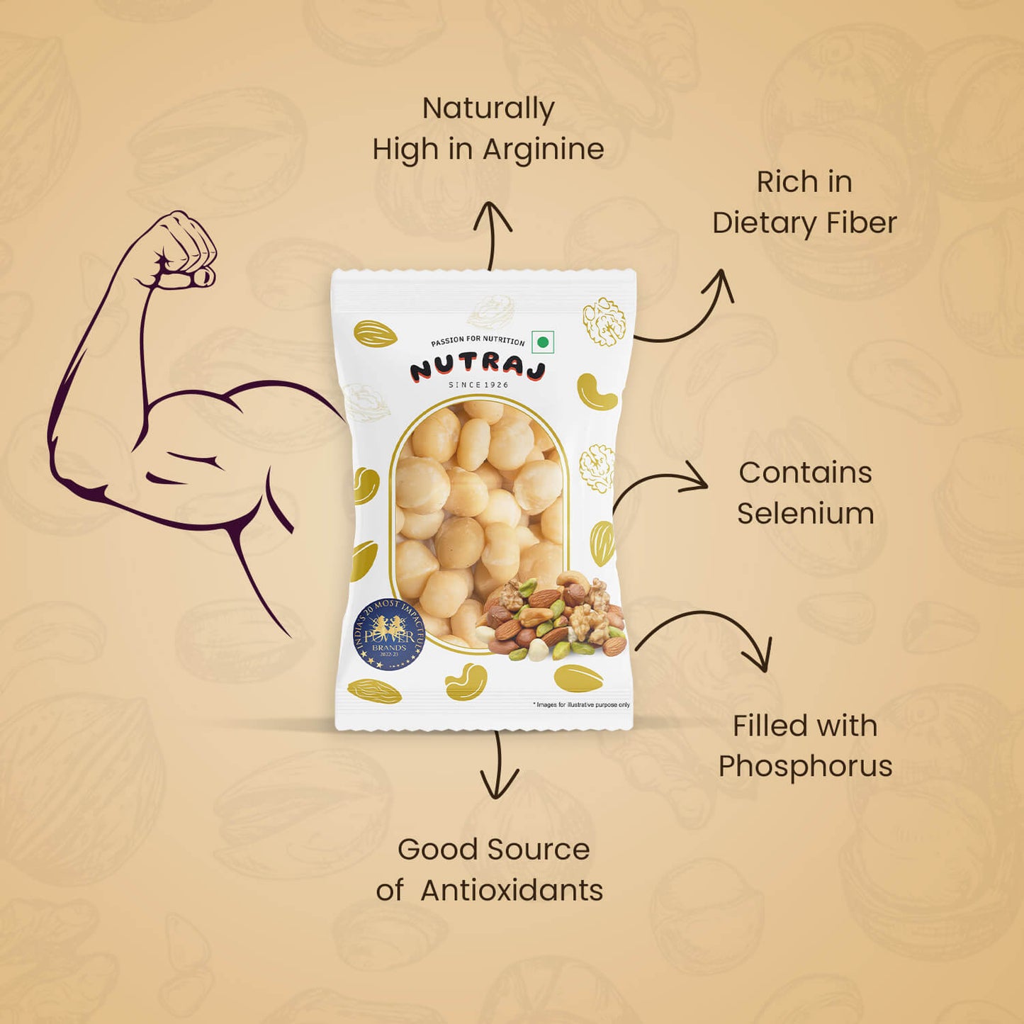 Nutraj Macadamia Nuts 100gm