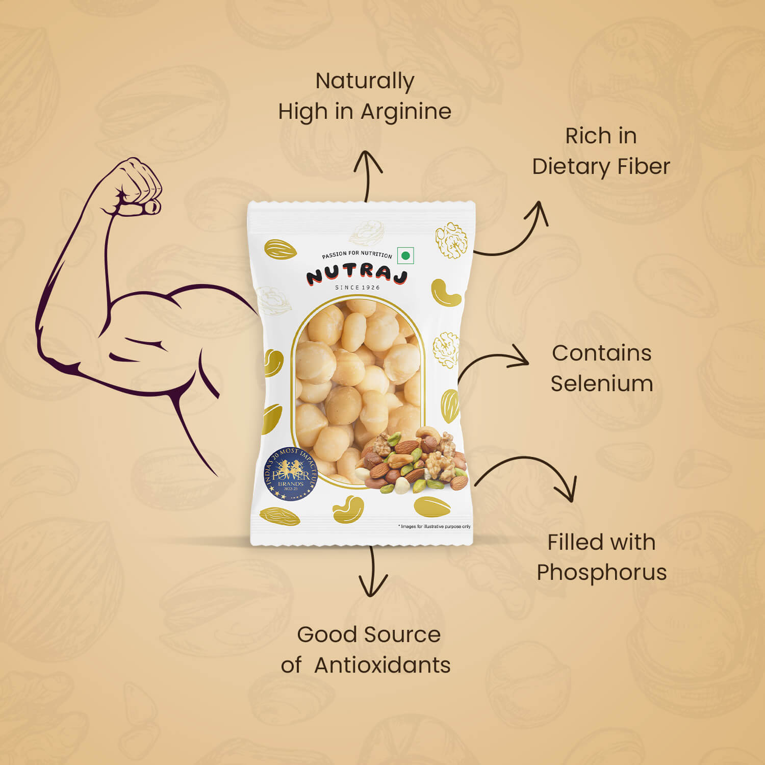 Nutraj Macadamia Nuts 100gm