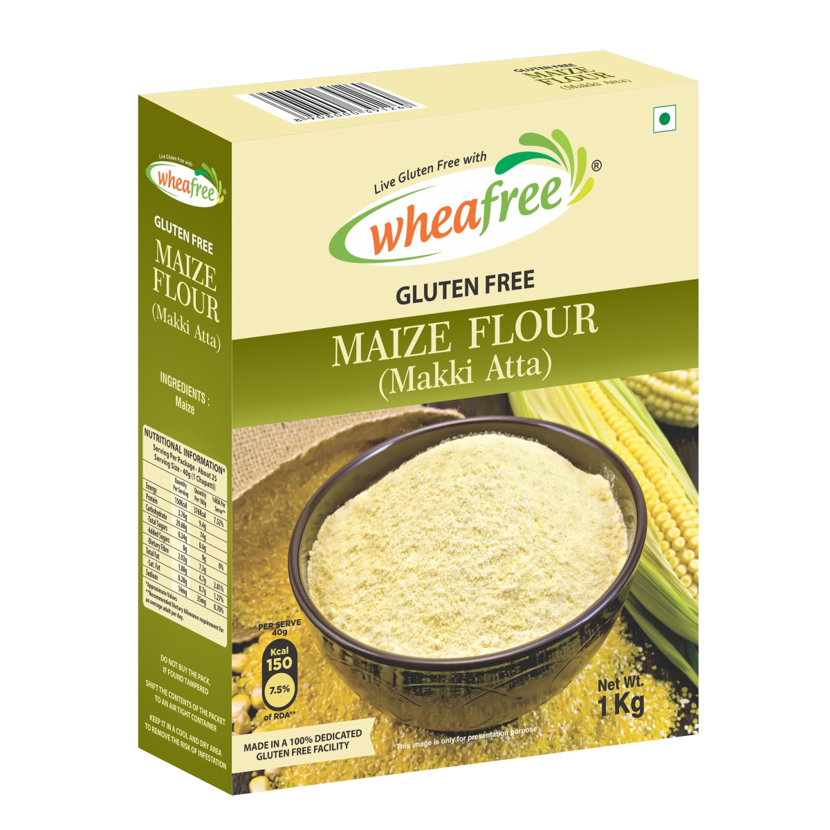 Gluten Free Maize Flour (Makki Atta)- 1Kg