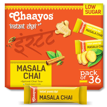 Chaayos Instant Tea Premix - Masala Flavour - Low Sugar (36 Sachets) | Instant Tea | Tea Premix | Masala Tea