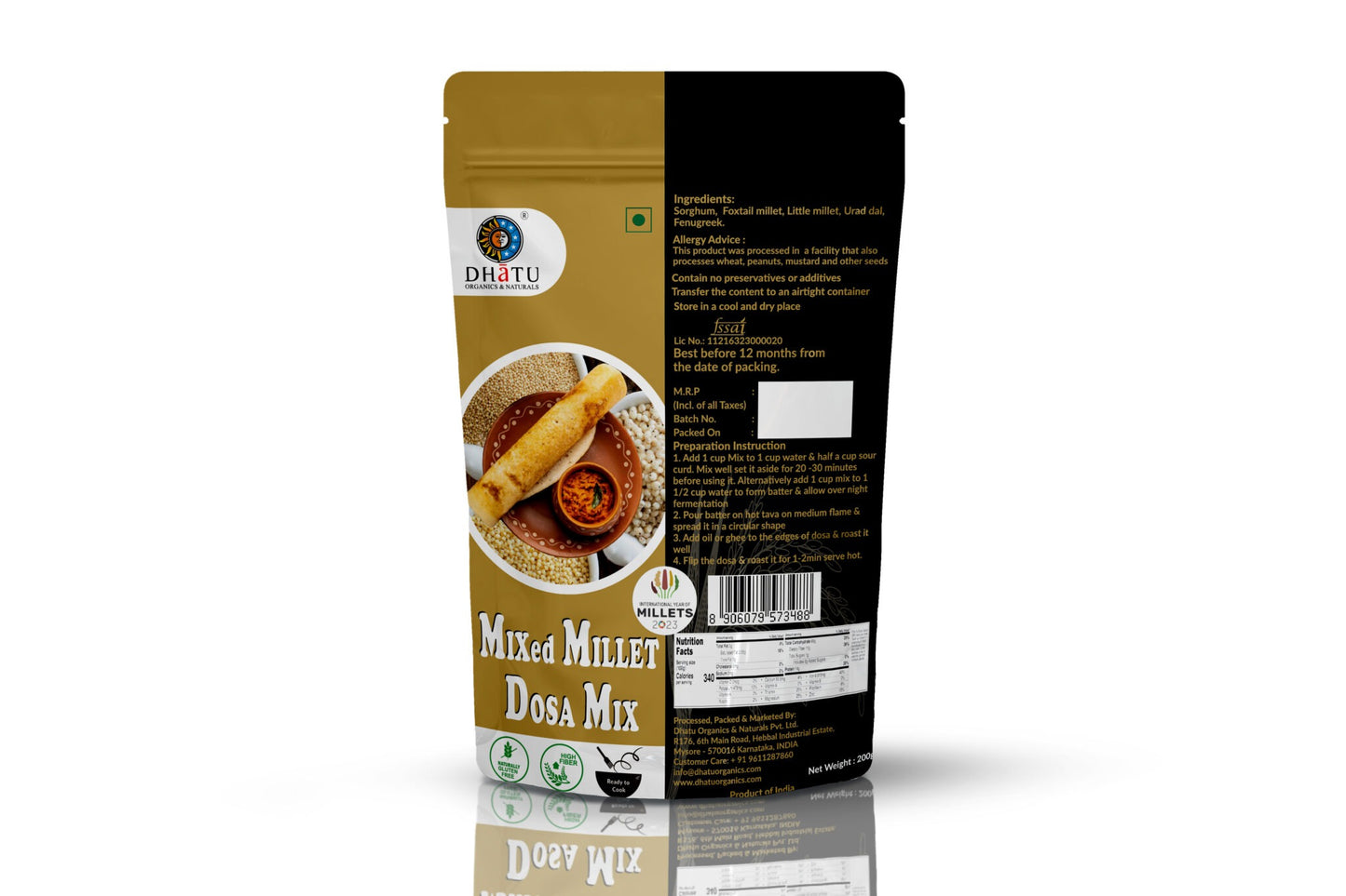 Dhatu Mixed Millet Dosa Mix - 200 gms