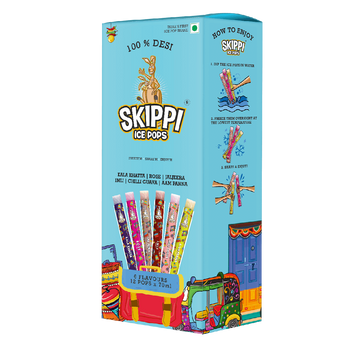 CG Desi Flavours Box of Skippi, Pack of 12 pops of 70Ml