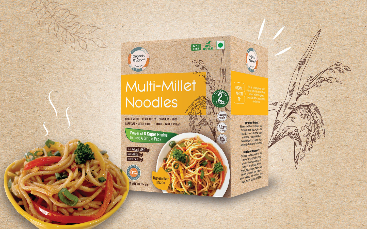 Multi-Millet Noodles (Contains 2 Packs)