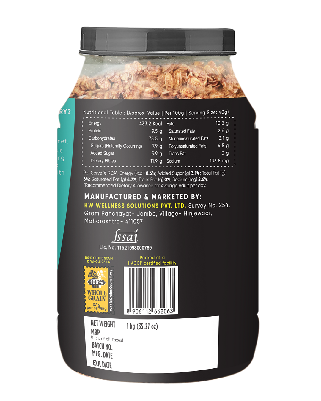 Muesli Multigrain Diet 1kg - Rich in Fibre