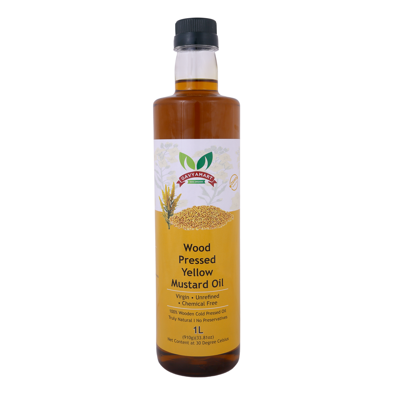 Gavyamart Yellow Mustard Oil I Cold-Pressed I Single-filtered